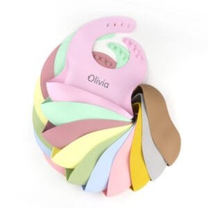 Babero de Silicona Personalizado Cisne, color a elegir - Imagen 4