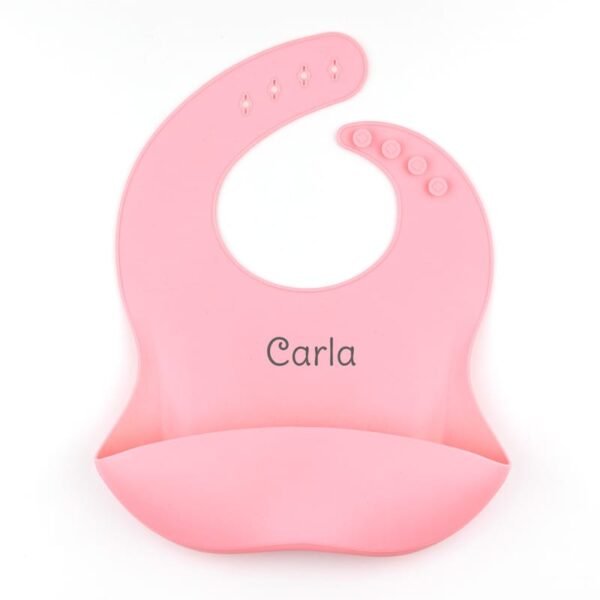 Babero de Silicona Personalizado, color a elegir