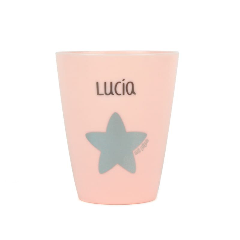 Cajita Vasito + Cubiertos Personalizada Rosa - Imagen 4