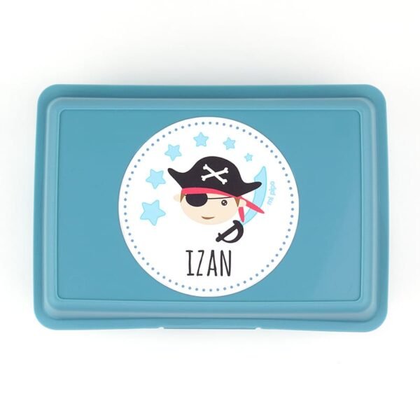 Pack Botella + Cajita Porta Alimentos + Acc. pajita Personalizado Pirata - Imagen 6