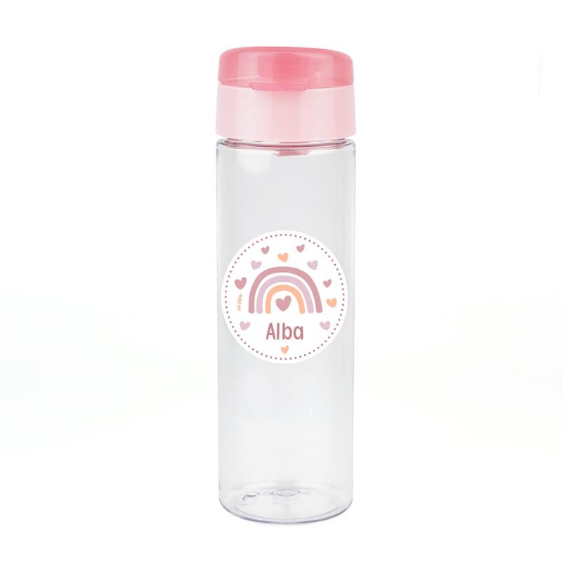 Pack Botella + Cajita Porta Alimentos + Acc. pajita Personalizado Arcoíris Blush - Imagen 2